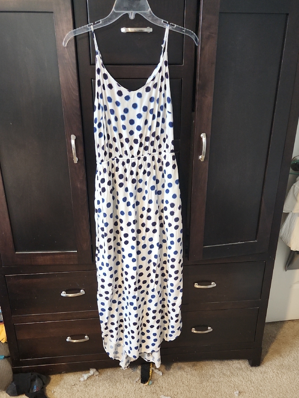 Old Navy Blue and White Polka Dot Sundress